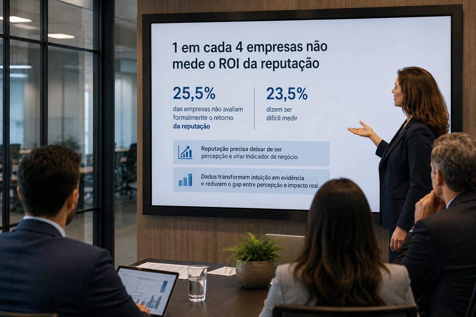 1 em cada 4 empresas não mede o ROI da reputação