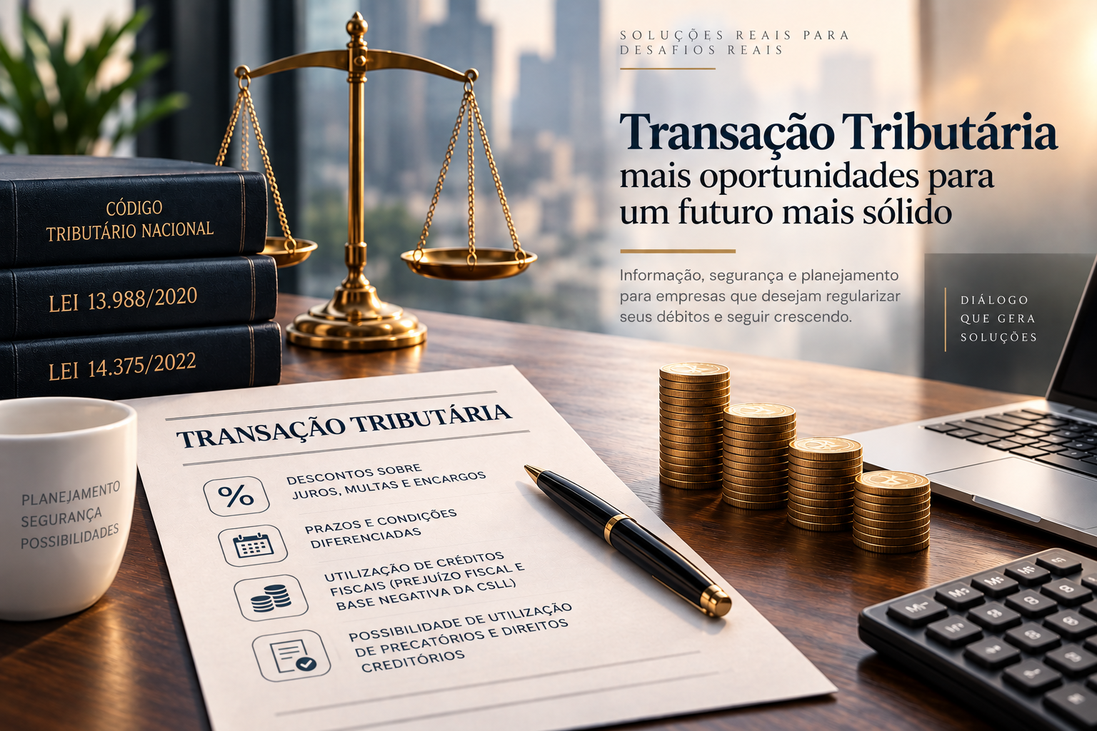 Transação tributária permite negociar dívidas com descontos 